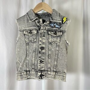 art class 2T Denim Vest Patches Biker Grunge Shark